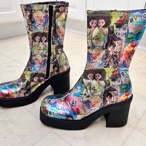 Steve Madden Multicolor Graphic Heeled Boots